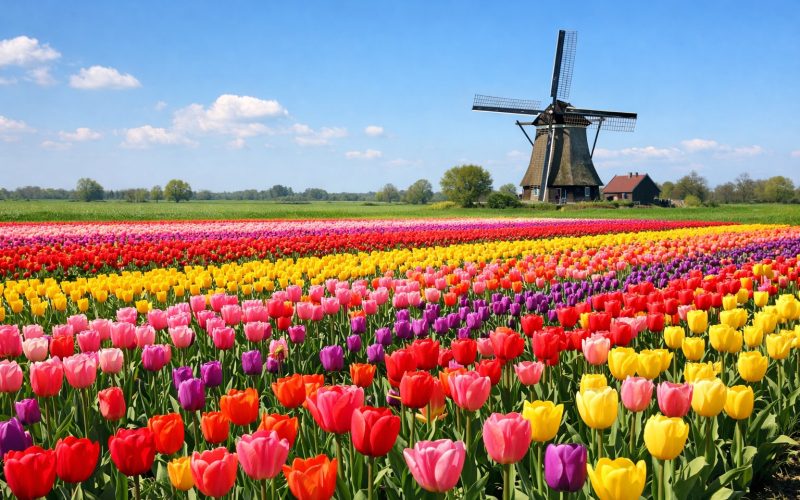 tulip field in the Netherlands